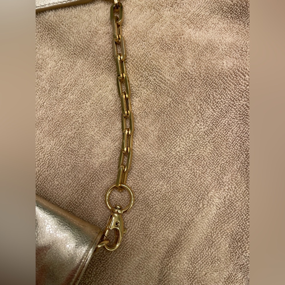 Tory Burch metallic gold clutch - Picture 8 of 16
